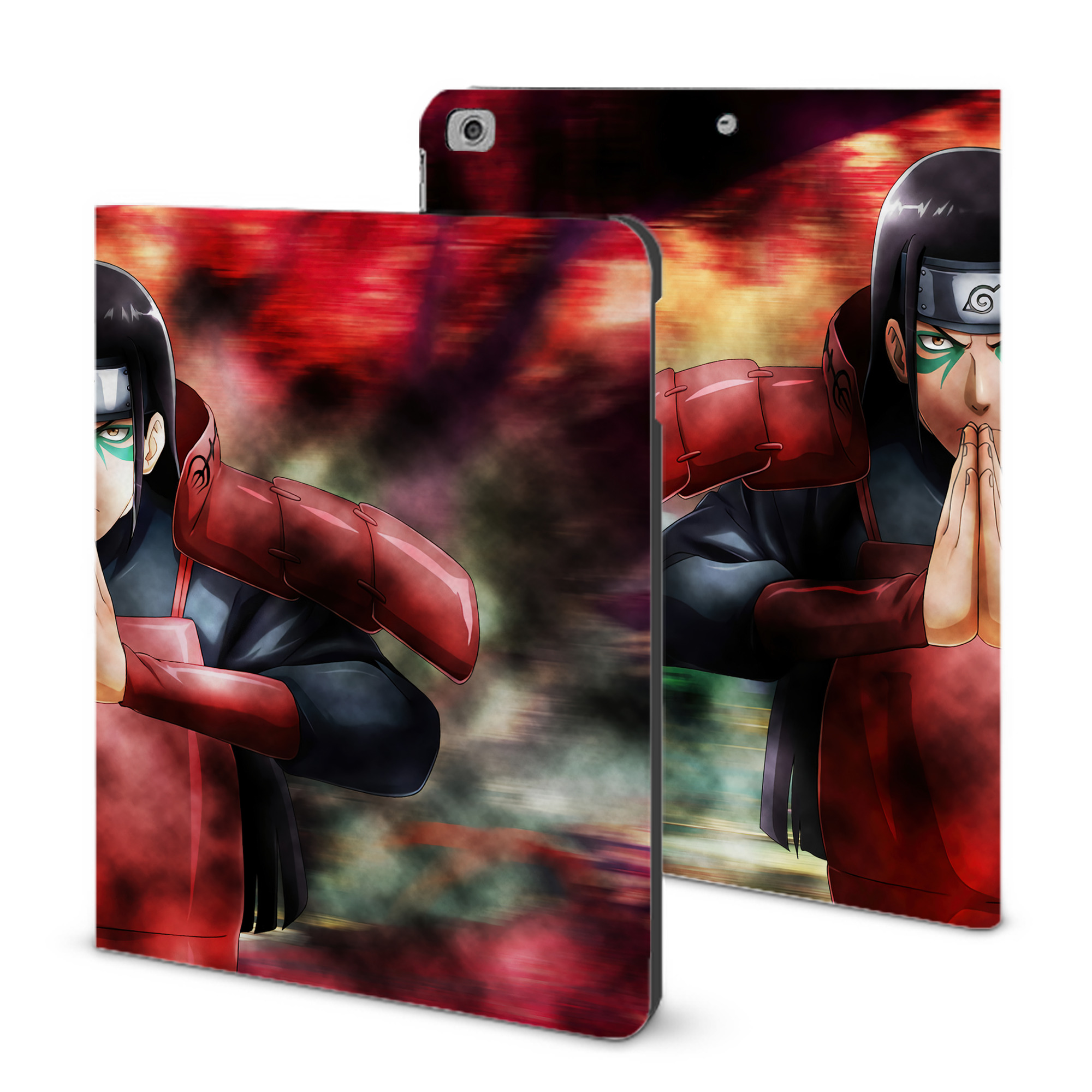 （画像用） NARUTO -ナルト- NARUTO -ナルト- 疾風伝 IPad ケース ブック型 PUレザー TPU 耐衝撃 軽量 薄型 ペン収納なし 全面保護 IPad 各モデル対応